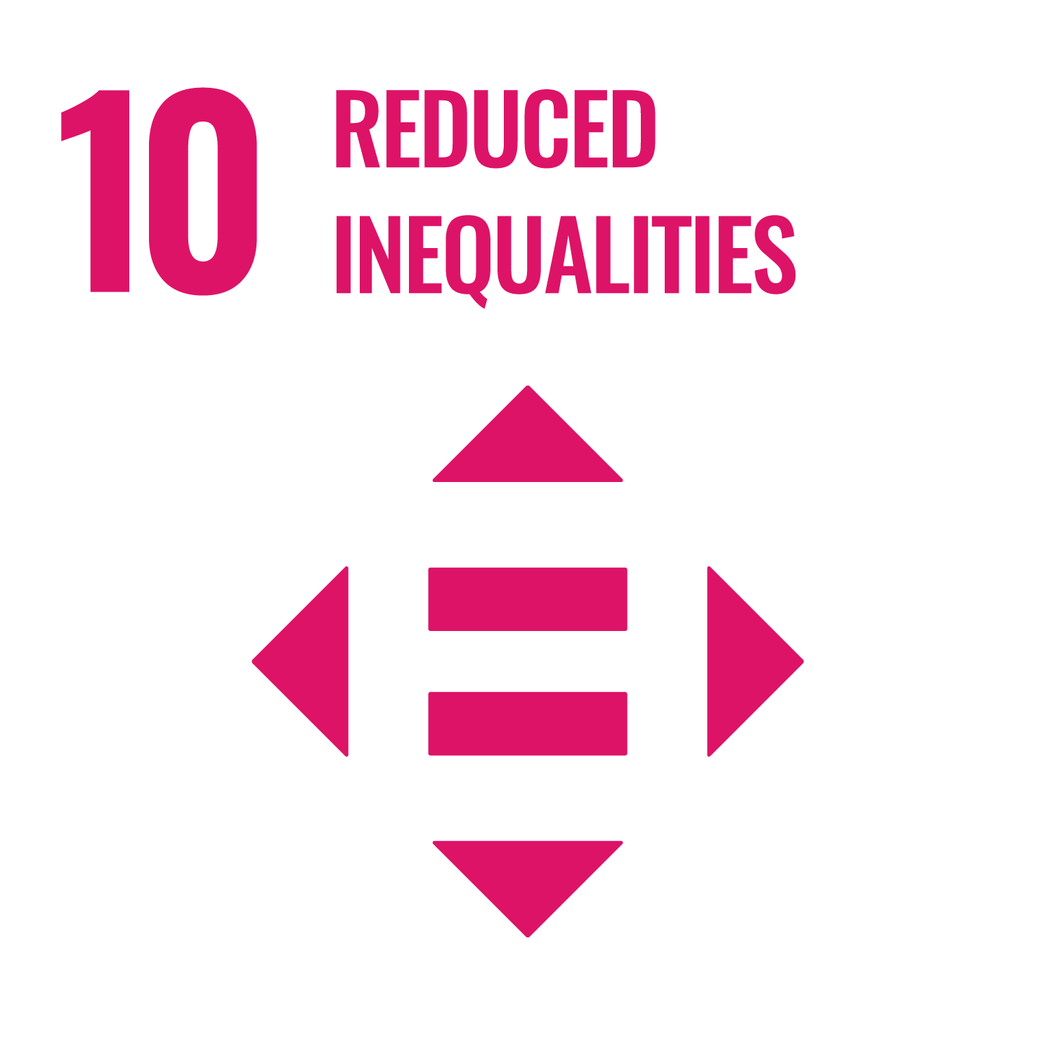 SDG 10 inverted icon