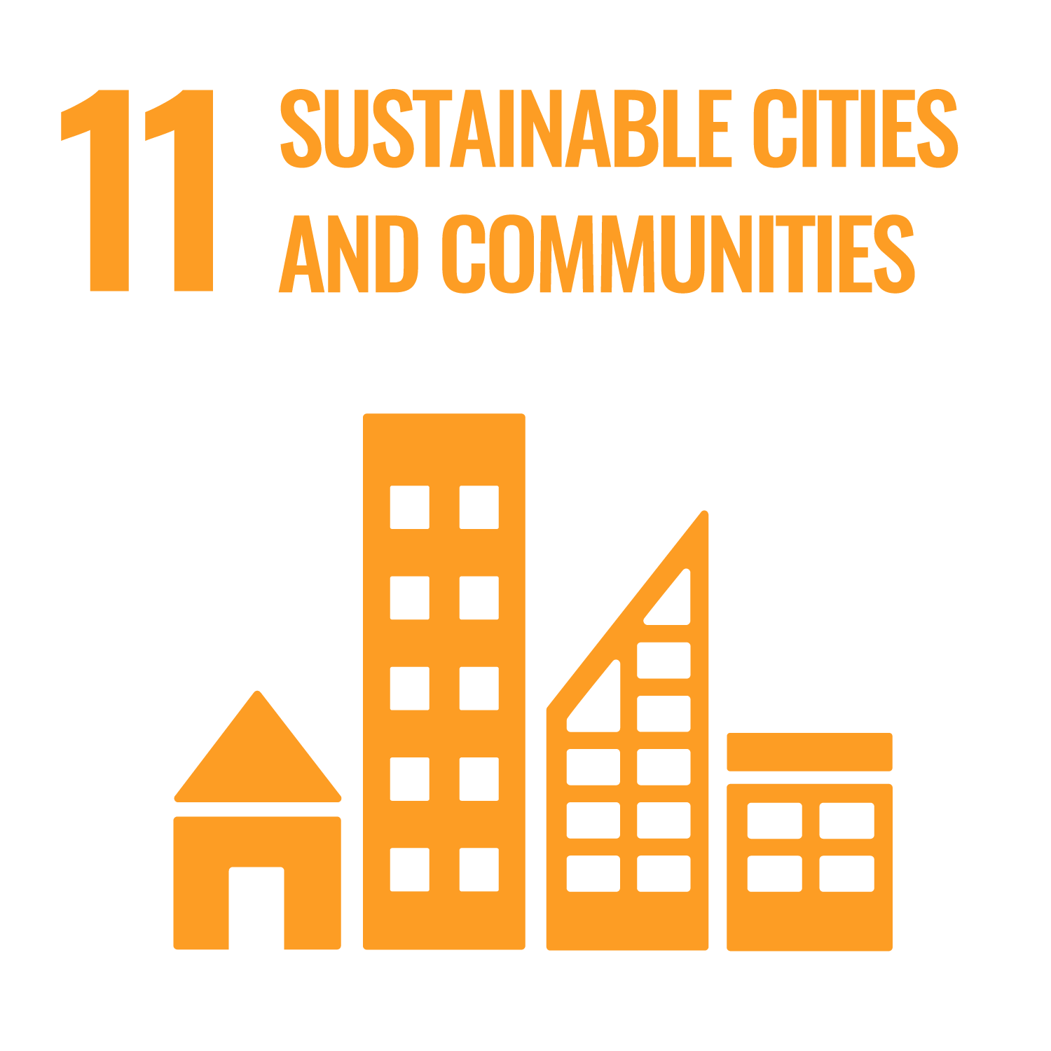 SDG 11 inverted icon