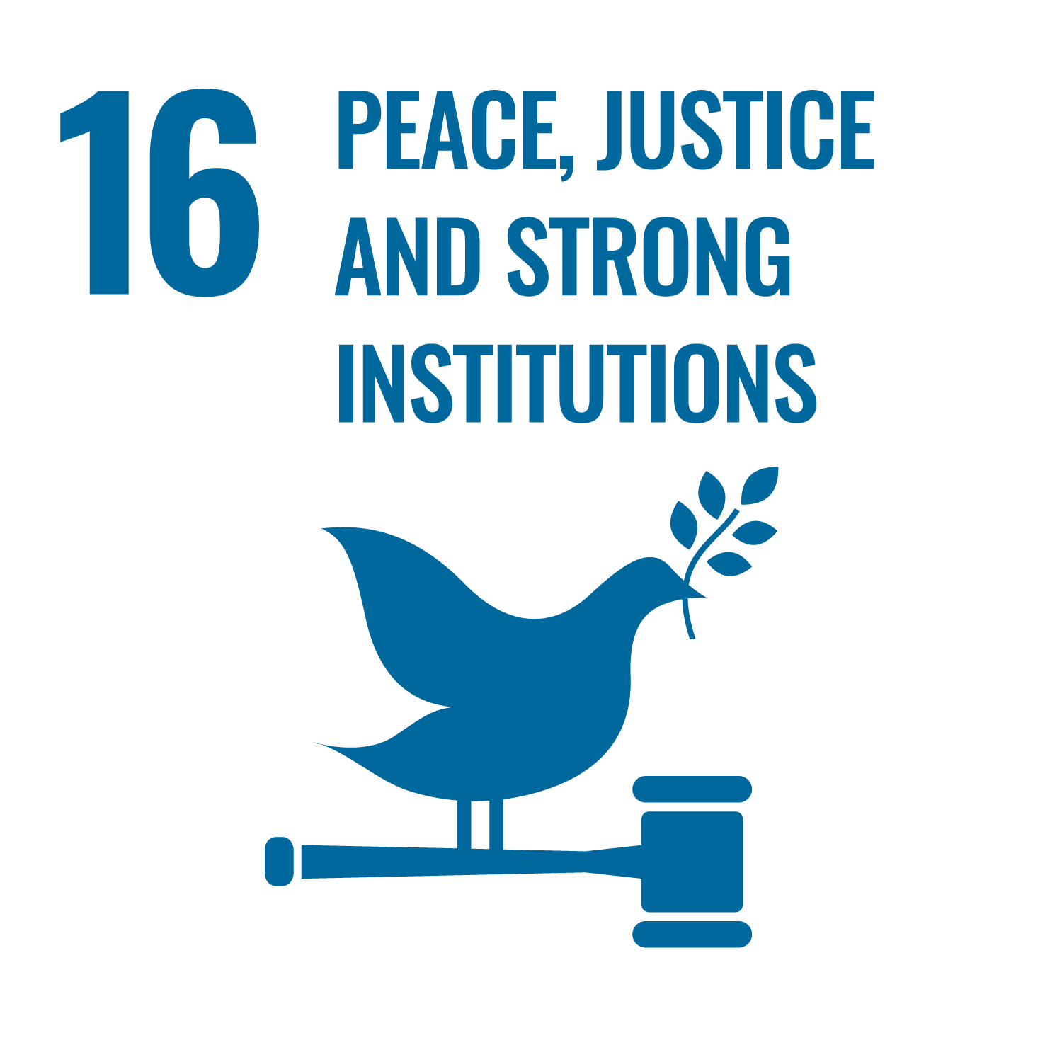SDG 16 inverted icon