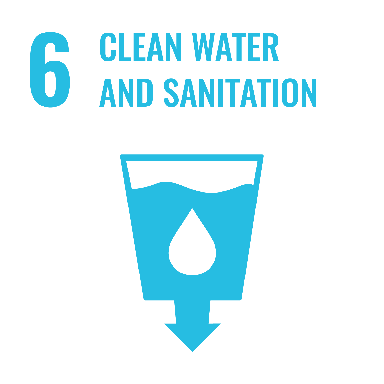 SDG 6 inverted icon