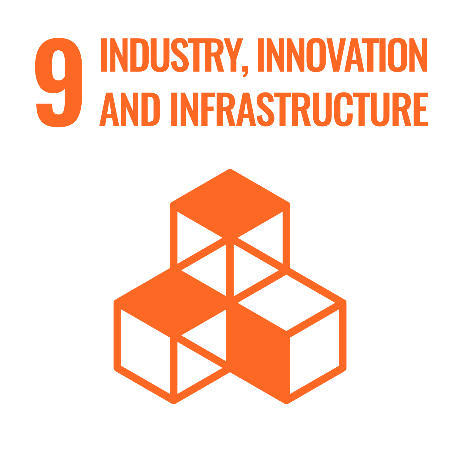 SDG 9 inverted icon